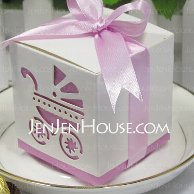 Baby's Day Out Laser Cut Carriage Favor Box (Set of 12) (050006682)