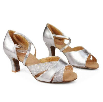 Leatherette Heels Sandals Latin Ballroom Dance Shoes (053007246)