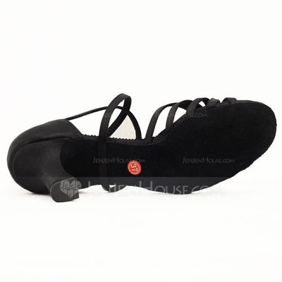 Satin Heels Sandals Latin Dance Shoes (053011478)