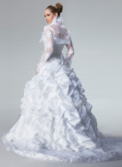 Long Sleeve Lace Wedding Wrap (013003914)