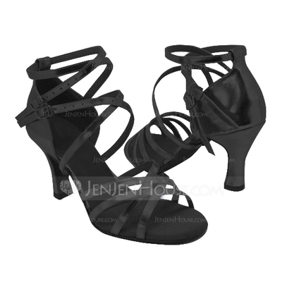 Leatherette Heels Sandals Latin Ballroom Dance Shoes (053009732)