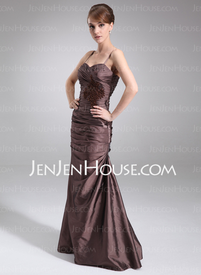 A-Line/Princess Sweetheart Floor-Length Taffeta Mother of the Bride Dress With Ruffle Lace Beading (008006516)