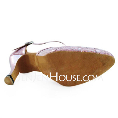 Leatherette Sparkling Glitter Heels Pumps Latin Ballroom Dance Shoes With T-Strap (053008212)