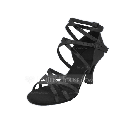 Leatherette Heels Sandals Latin Ballroom Dance Shoes (053009732)