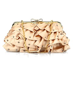 Unique Satin with Crystal Evening Handbag/Clutches(More Colors) (012025207)