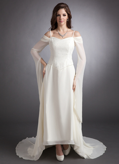 A-Line/Princess Off-the-Shoulder Asymmetrical Chiffon Prom Dress With Beading (018016247)