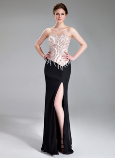 Corto reto/ Justo Amorzinho Vestido longo Tecido de seda Charmeuse Vestido de festa com Bordado (017019560)