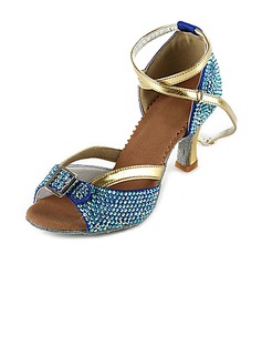 Satin Scarpe col tacco Sandali Latinoamericano Sala da ballo Scarpe ballo (053018631)