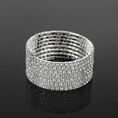 Seven Layers Ladies' Rhinestone Tennis Bracelet In Silver Alloy  (095017941)