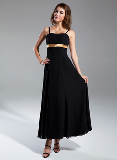 Empire-Linie Herzausschnitt Knöchellang Chiffon Brautjungfernkleid mit Schärpe (007001467)