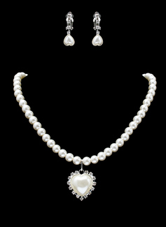 Jewelry Sets Anniversary Wedding Engagement Birthday Gift Party Daily Alloy With Rhinestones Silver Jewelry With Pearl Rhinestone (011019401)