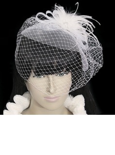 Amazing Flannelette With Net/Tulle Women's Wedding Fascinators (042024900)
