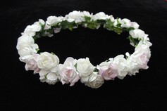 Lovely Paper Flower Wedding Flower Girl Wreath (042025216)