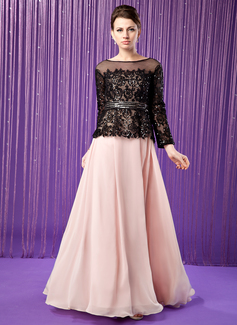 Vestidos princesa/ Formato A Coração Vestidos longo Tecido de seda Vestido para a mãe da noiva (008018713)