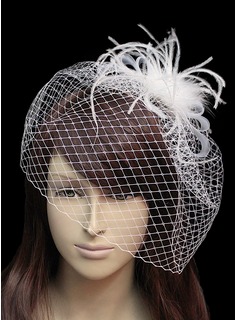 Flannelette bonita com Fascinators Wedding Femininos Net / Tulle (042024901)