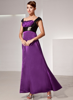 A-Line/Princess Sweetheart Ankle-Length Charmeuse Mother of the Bride Dress With Ruffle Sash Beading (008014418)