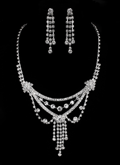Jóias (Gorgeous Czech Rhinestones Alloy Plated Wedding Bridal Necklace And Earrings Jewelry Set 011005474)
