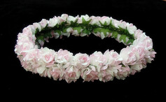 Lovely Pink Paper Flower Wedding Flower Girl Wreath/ Headpiece (042025221)