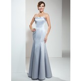 Sereia Coração Vestidos longo cetim Vestido de madrinha (007004321)