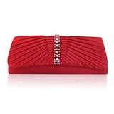 Charming Silk with Crystal Evening Handbags/Clucthes(More Colors)  (012024681)
