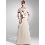 Empire Scoop Neck Floor-Length Satin Mother of the Bride Dress With Lace (008005934)