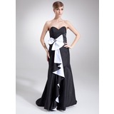 Mermaid Sweetheart Sweep Train Taffeta Prom Dress With Ruffle Beading (018004845)