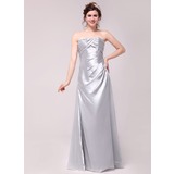 Sheath Sweetheart Floor-Length Charmeuse Evening Dress With Ruffle (017014011)