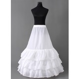 Nylon Ball kappe 3 Tier gulv-lengde Slip Style / bryllup underskjørt (037005405)