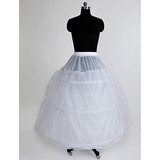 Nylon Ballkleid Vollständige Gown 3 Tier bodenlangen Slip-Style / Hochzeit Petticoats(037023562)