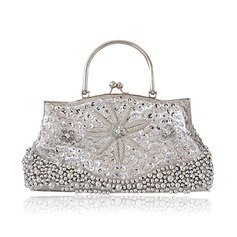 Silk With Sequin/ Imitation Pearl Evening Handbags/ Clutches/ Top Handle Bags More Colors Available  (012025210)