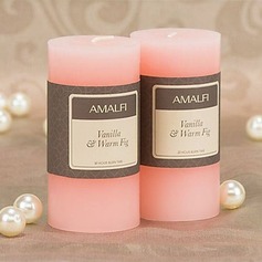 Rose Scented Pink Pillar Candle(096017668)