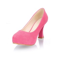Suede Kitten Heel Platform Pumps (085025202)