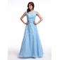 A-Line/Princess Off-the-Shoulder Floor-Length Taffeta Organza Prom Dress With Beading Flower(s) Sequins (018025279)