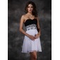 A-Line/Princess Sweetheart Short/Mini Chiffon Homecoming Dress With Beading (022004624)