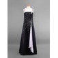 A-Line/Principessa Al pavimento Chiffon Raso Abito per damigelle junior con Perline A paillette (009022498)