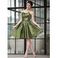 A-Line/Princess Scalloped Neck Knee-Length Taffeta Homecoming Dress With Ruffle Beading (016026253) A-Line/Princess Scalloped Neck Knee-Length Taffeta Homecoming Dress With Ruffle Beading (016026253)