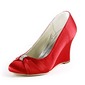 Satin Wedge Heel Wedges Wedding Shoes With Rhinestone (047020196)
