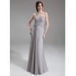 Sheath One-Shoulder Floor-Length Chiffon Mother of the Bride Dress With Ruffle Beading Sequins (008005938)