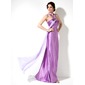 Sheath Halter Floor-Length Chiffon Charmeuse Prom Dress With Ruffle Beading (018002781) Sheath Halter Floor-Length Chiffon Charmeuse Prom Dress With Ruffle Beading (018002781)