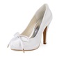 Satin Stiletto Heel Closed Toe Platform Pumps Wedding Shoes With Bowknot (047011909) Satin Stiletto Heel Closed Toe Platform Pumps Wedding Shoes With Bowknot (047011909)