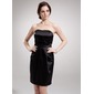 Sheath Sweetheart Knee-Length Charmeuse Cocktail Dress (016008558) Sheath Sweetheart Knee-Length Charmeuse Cocktail Dress (016008558)