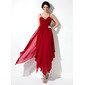 Empire V-neck Ankle-Length Chiffon Charmeuse Homecoming Dress With Ruffle (022021021) Empire V-neck Ankle-Length Chiffon Charmeuse Homecoming Dress With Ruffle (022021021)