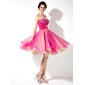 Empire Sweetheart Knee-Length Organza Charmeuse Homecoming Dress With Ruffle Beading Sequins (022021143) Empire Sweetheart Knee-Length Organza Charmeuse Homecoming Dress With Ruffle Beading Sequins (022021143)
