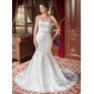 Mermaid Sweetheart Chapel Train Satin Wedding Dress With Lace Sashes Beadwork (002000063) Mermaid Sweetheart Chapel Train Satin Wedding Dress With Lace Sashes Beadwork (002000063)
