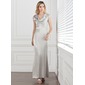 Sheath Cowl Neck Floor-Length Charmeuse Mother of the Bride Dress With Lace (008005292) Sheath Cowl Neck Floor-Length Charmeuse Mother of the Bride Dress With Lace (008005292)