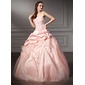 Ball-Gown Strapless Floor-Length Taffeta Organza Quinceanera Dress With Ruffle Lace Beading (021003109)