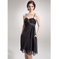 Empire Sweetheart Knee-Length Chiffon Cocktail Dress With Ruffle Beading (016008813)