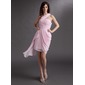 Tubo Um ombro Assimétrico Tecido de seda Vestidos de cocktail com Pregueado (016016279)