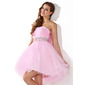 A-Line/Princess Sweetheart Short/Mini Tulle Homecoming Dress With Beading (022020909)