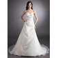 Ball-Gown Sweetheart Court Train Organza Satin Wedding Dress With Ruffle Lace Beadwork (002000428) Ball-Gown Sweetheart Court Train Organza Satin Wedding Dress With Ruffle Lace Beadwork (002000428)